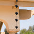 Aluminum Eastern Hammered Cup Rain Chain Replacement Downspout for Gutters, Matte Black
